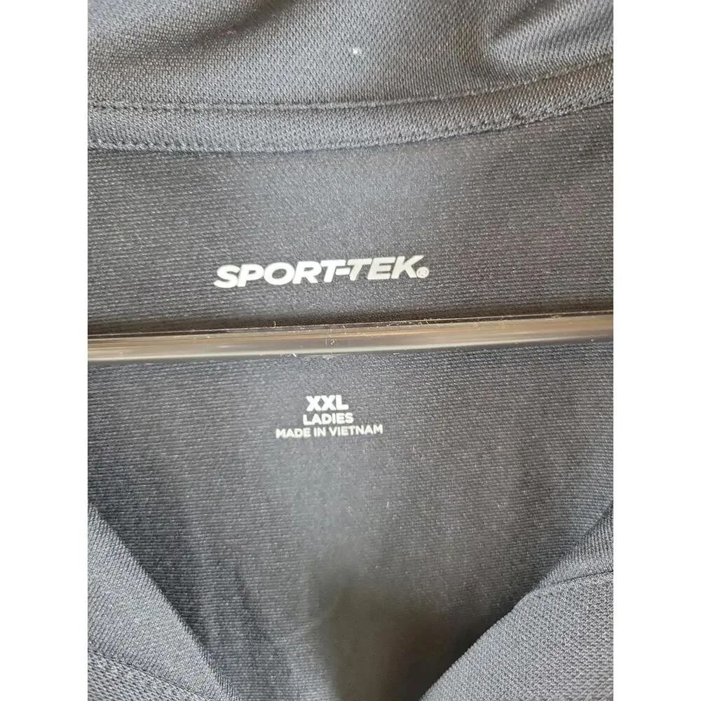 Sport-Tek Women's Polo Dri Fit XXL Black Short Sleeve Work Casual NEW! - Picture 2 of 2